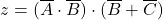 z = (\overline{A} \cdot \overline{B}) \cdot (\overline{B} + \overline{C})