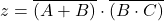 z = \overline{(A + B)} \cdot \overline{(B \cdot C)}