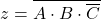 z = \overline{A \cdot B \cdot \overline{C}}