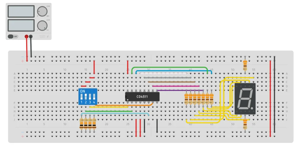 Decodificador BCD a 7 Segmentos con CD4511